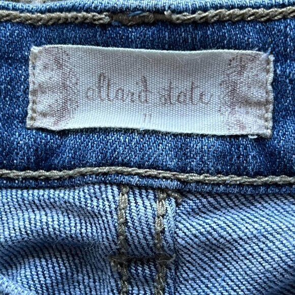Altar'd State Blue Distressed Denim Shorts Size 11 Coquette Denim Festival Jorts - Picture 3 of 4